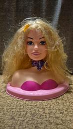 Barbie oefenhoofd met blond haar, Ophalen, Gebruikt, Barbie