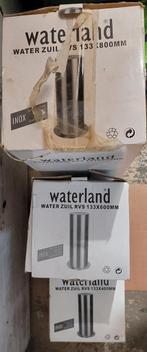 Waterzuilen RVS waterland 3 stuks nieuw in verpakking, Ophalen, Nieuw, Rvs, Waterornament