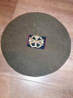 Oud Artillerie Nederlandse baret met los embleem+stof, Ophalen of Verzenden, Landmacht, Nederland, Embleem of Badge
