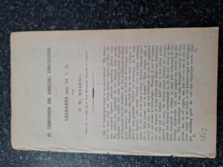 Dominee Merens Utrecht 1867, Antiek en Kunst, Antiek | Boeken en Bijbels, Ophalen of Verzenden