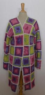 Handgemaakt mooie kleuren lang gehaakt Granny vest! XL, Verzenden, Zo goed als nieuw, Maat 46/48 (XL) of groter, Overige kleuren