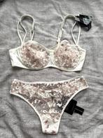 Ambra high end handmade Italian luxury lingerie set bh+slip, Ambra, Verzenden, Wit, Setje