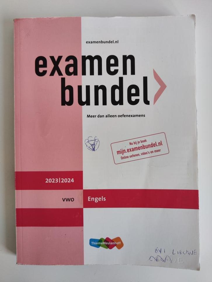 Examen bundel vwo Engels 2023/2024, Boeken, Schoolboeken, Gelezen, Engels, VWO, Ophalen of Verzenden