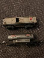 2 vintage modeltreinen van blik, Hobby en Vrije tijd, Overige merken, Wisselstroom, Wagon, Ophalen of Verzenden