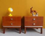 Set vintage nachtkastjes, Meurop, design, Pierre guariche, Ophalen, Gebruikt, Minder dan 45 cm, Vintage