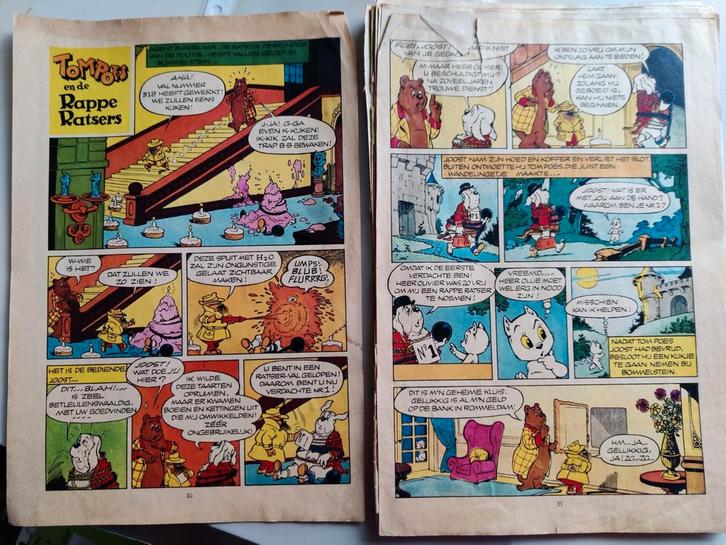 Tom Poes knipsels uit de Donald Duck 1968/1969, Boeken, Stripboeken, Gelezen, Meerdere stripboeken, Ophalen of Verzenden