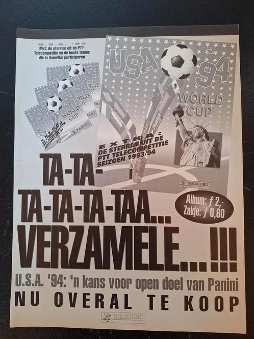 Affiche/knipsel Panini WK 1994, Verzamelen, Sportartikelen en Voetbal, Zo goed als nieuw, Poster, Plaatje of Sticker, Buitenlandse clubs