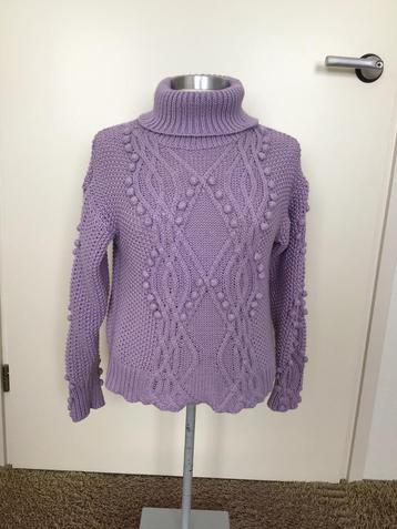Lila trui met col. Merk Yehwang Collection. Maat L/XL.  beschikbaar voor biedingen