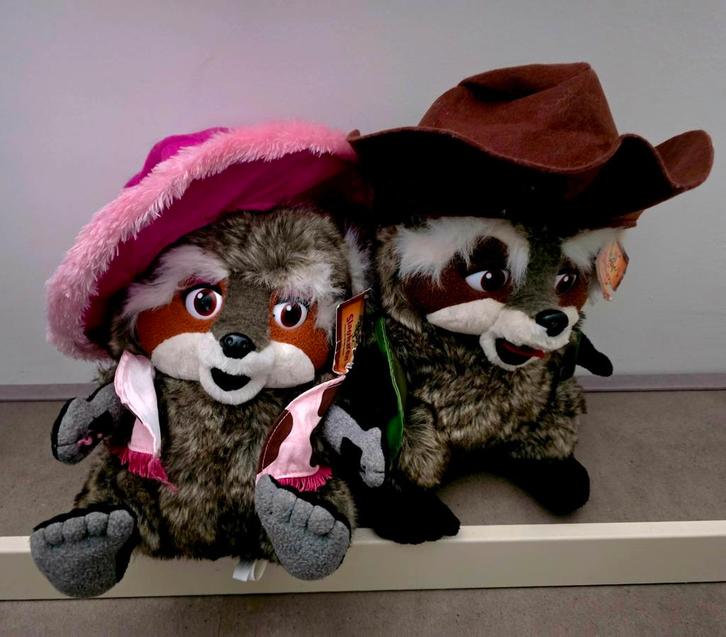 Pluchen knuffels Randy en Rosie mascottes Slagharen, Verzamelen, Overige Verzamelen, Zo goed als nieuw, Ophalen of Verzenden