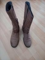 Bruine Tamara laarzen maat 40, nubuck, siergesp buitenkant, Ophalen of Verzenden, Zo goed als nieuw, Bruin, Hoge laarzen
