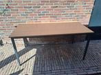 Prachtig bureau met houtenblad, Huis en Inrichting, Ophalen, In hoogte verstelbaar, Zo goed als nieuw