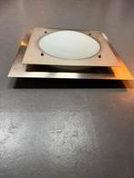 Plafonniere geborsteld RVS plafondlamp, Huis en Inrichting, Lampen | Wandlampen, Ophalen of Verzenden, Gebruikt, Metaal