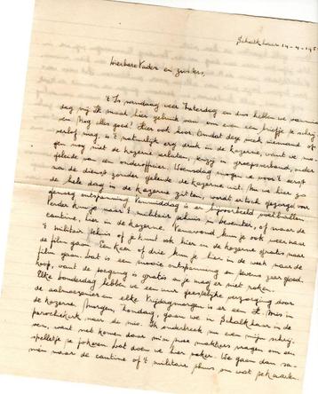 Brief van Schalkhaar naar Wijlre Klinkenberg 1951. beschikbaar voor biedingen