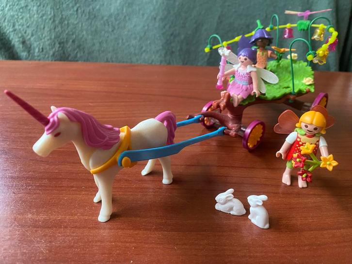 Playmobil Feeën Koets met Eenhoorn 9823, Kinderen en Baby's, Speelgoed | Playmobil, Zo goed als nieuw, Complete set, Ophalen of Verzenden