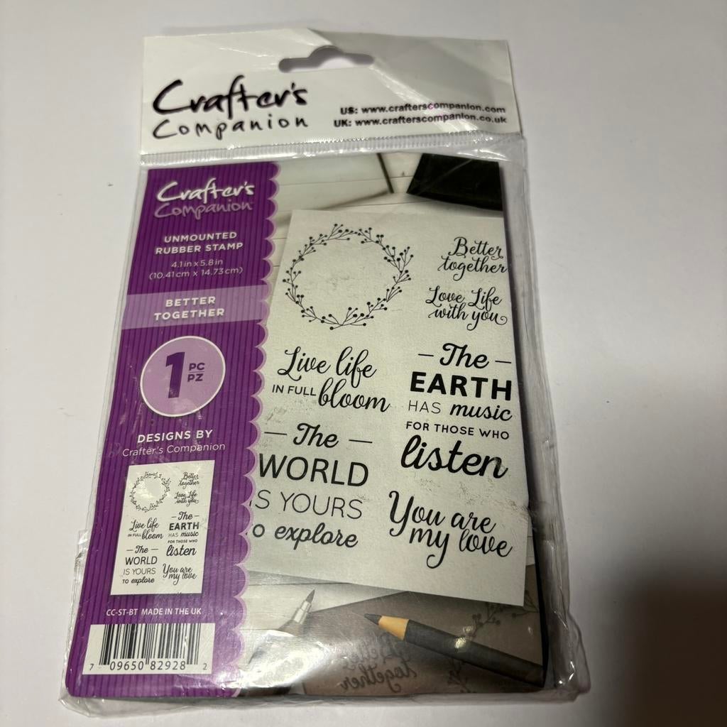 Stempel crafters companion 7 tekst, Ophalen of Verzenden, Zo goed als nieuw