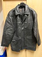 DONAR Leren jas zwart (leather) met knopen mt. 52 (L/xl), Ophalen of Verzenden, Zo goed als nieuw, Maat 52/54 (L), Zwart