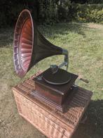 Prachtige parlophon hoorn grammofoon rond 1925, veer kapot, Ophalen of Verzenden