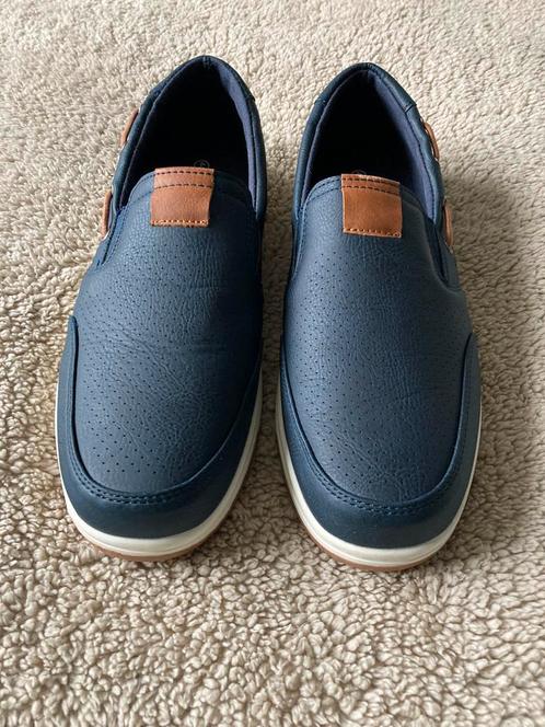 Blauwe heren instappers maat 44, Kleding | Heren, Schoenen, Zo goed als nieuw, Blauw, Ophalen of Verzenden