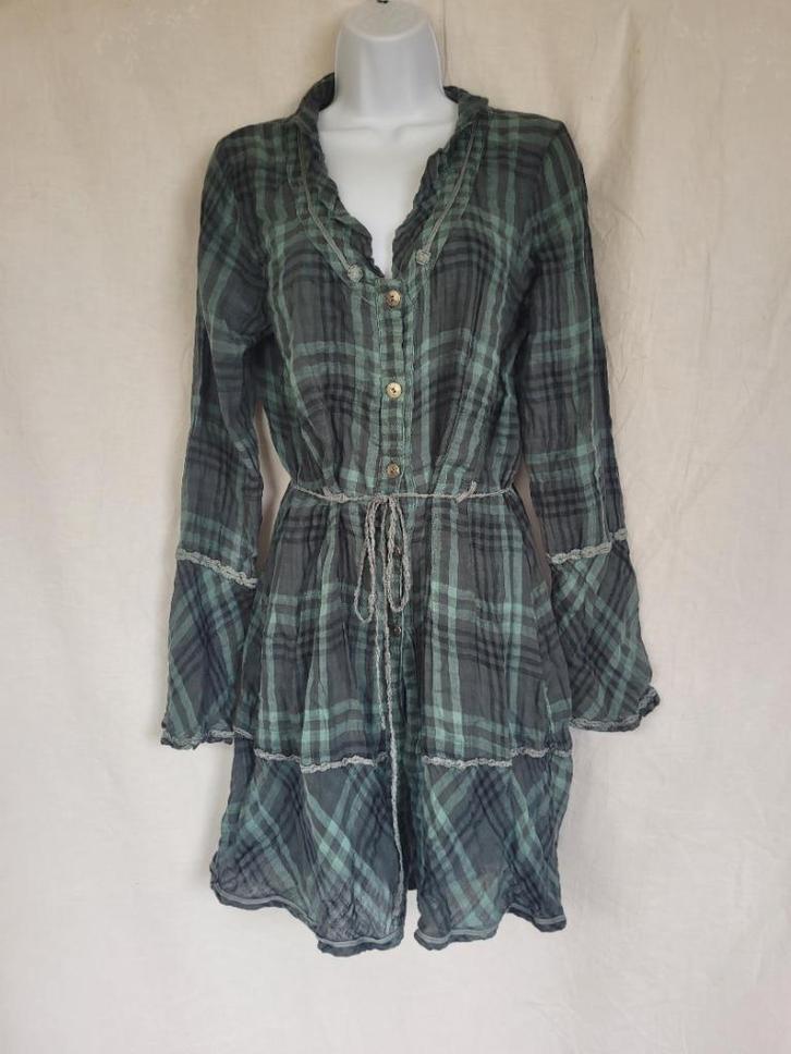 Gave geruite jurk mt S merk Nile, Kleding | Dames, Jurken, Zo goed als nieuw, Maat 36 (S), Boven de knie, Ophalen of Verzenden