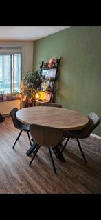 4 moderne stoelen te koop (grijs), Huis en Inrichting, Stoelen, Ophalen, Gebruikt, Vier, Stof