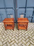 2 prachtige Italiaanse hoogglans bijzettafels, Ophalen, Gebruikt, Hout
