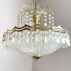 Vintage jaren 70 regency lamp, 50 tot 75 cm, Ophalen of Verzenden, Zo goed als nieuw, Glas