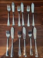 Visbestek Haags lofje SOLA 100 verzilverd 12 delig in nwst, Ophalen of Verzenden, Zo goed als nieuw, Vaatwasserbestendig, Zilver