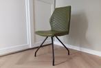 Eetstoel Rex Ryfoss lederlook - groen (2x), Huis en Inrichting, Stoelen, Ophalen, Overige materialen, Gebruikt, Twee