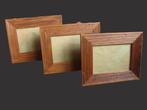 3 houten sober stoere fotolijstjes / lijstjes ong. 25 x 20cm, Ophalen of Verzenden, Gebruikt