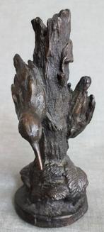 Bronzen Sculptuur 2 Vogels ijsvogels, Antiek en Kunst, Antiek | Koper en Brons, Ophalen of Verzenden, Brons