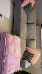 Grijze 3-zits loungebank met loungegedeelte, Huis en Inrichting, Banken | Sofa's en Chaises Longues, Ophalen, 250 tot 300 cm, Gebruikt