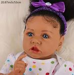 Reborn babypop afro 55,88 cm, Ophalen of Verzenden, Nieuw, Babypop