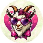 L360 luxe icing geit 20cm eetbare taart plaat print top, Ophalen of Verzenden, Nieuw, Taarten, Versiering