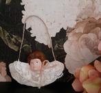 Prachtige brocante wattenpop Kerst Engel ornament/hanger, Ophalen of Verzenden