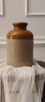 Vintage/antieke stoneware voorraadpot crock – bruin/beige., Ophalen, Gebruikt