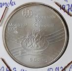 Canada 5 dollars 1976 Olympic Flame zilver, Ophalen of Verzenden, Noord-Amerika, Losse munt, Zilver