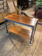 Vintage sidetable met wielen, Ophalen, 100 tot 150 cm, Zo goed als nieuw, Vintage, mid-century