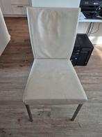 4 echt leren eetkamerstoelen. Creme, beige kleur., Ophalen, Gebruikt, Overige kleuren, Vijf, Zes of meer stoelen