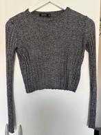 Bershka crop top, Kleding | Dames, Tops, Zo goed als nieuw, Lange mouw, Maat 36 (S), Grijs