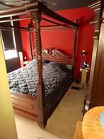 Houten Hemelbed uit, Indonesië, Huis en Inrichting, Ophalen, Gebruikt, Bruin, Klassieke uitvoering