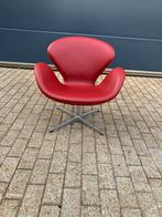 Fritz Hansen Swan chair in Indian Red leder, NIEUW!!!, Ophalen of Verzenden, Nieuw, Mah jong knoll vitra sede artifort b&b italia cassina cor edra