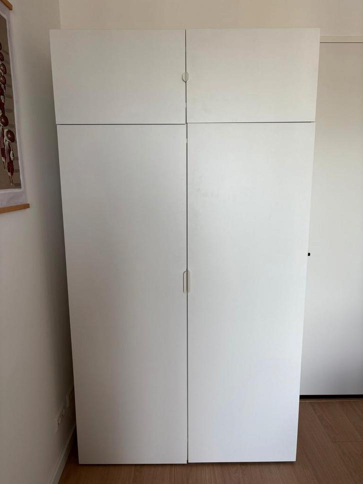 Platsa witte IKEA kleding kast aangeb. In nette staat., Huis en Inrichting, Kasten | Kledingkasten, Gebruikt, 150 tot 200 cm, 100 tot 150 cm