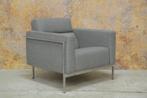 ZGANieuw blauwgrijze stoffen Harvink Kadanz design fauteuil, Huis en Inrichting, 75 tot 100 cm, Design, Metaal, 75 tot 100 cm