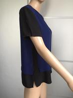 C1007 Tommy Hilfiger maat S=36 blauw/zwart top blouse, Kleding | Dames, Blauw, Ophalen of Verzenden, Zo goed als nieuw, Maat 36 (S)