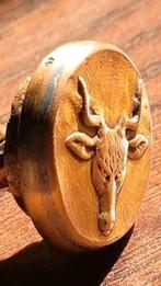Antiek bronzen lakstempel bizon,Viking lakzegel , brons art, Ophalen of Verzenden