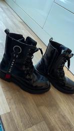 Zwarte veterlaarsjes maat 34, Ophalen of Verzenden, Zo goed als nieuw, Zwart, Lage of Enkellaarzen