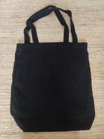 Zwarte corduroy rib schoudertas, Sieraden, Tassen en Uiterlijk, Tassen | Damestassen, Ophalen of Verzenden, Gebruikt, Zwart, Shopper