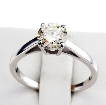 14k Witgouden Verlovingsring 1.01ct Diamant beschikbaar voor biedingen