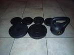 Gewichten en Kettlebell Set, Sport en Fitness, Ophalen, Gebruikt, Buik, Halterschijven