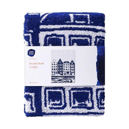 Nieuw, Heinen Delfts Blauw, set van theedoek en keukendoek, Huis en Inrichting, Keuken | Textiel, Nieuw, Theedoek of Handdoek